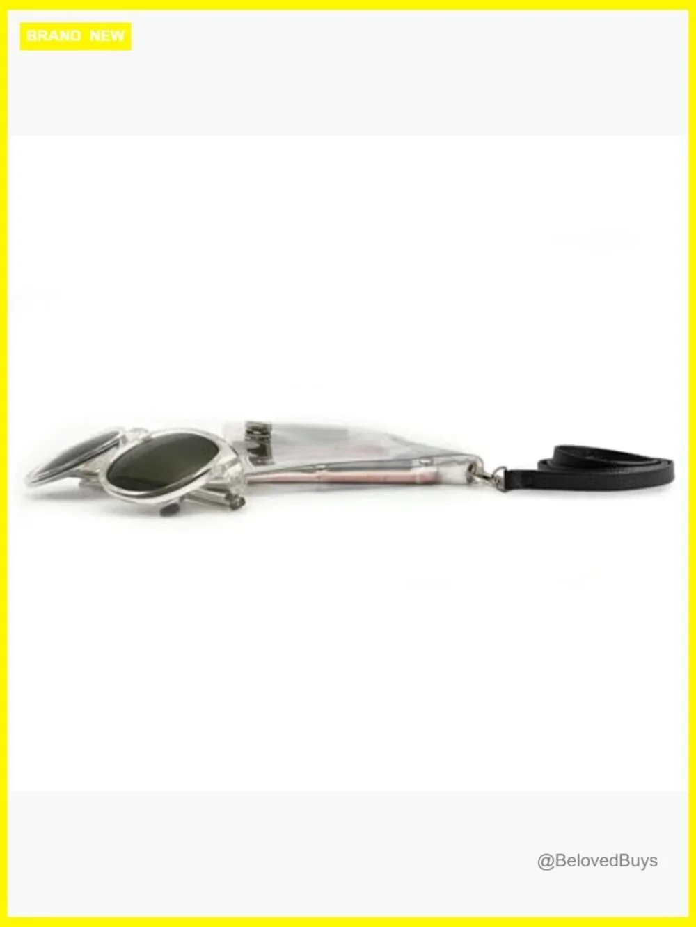 NFL Clear Envelope Purse with Black Fashion Strap